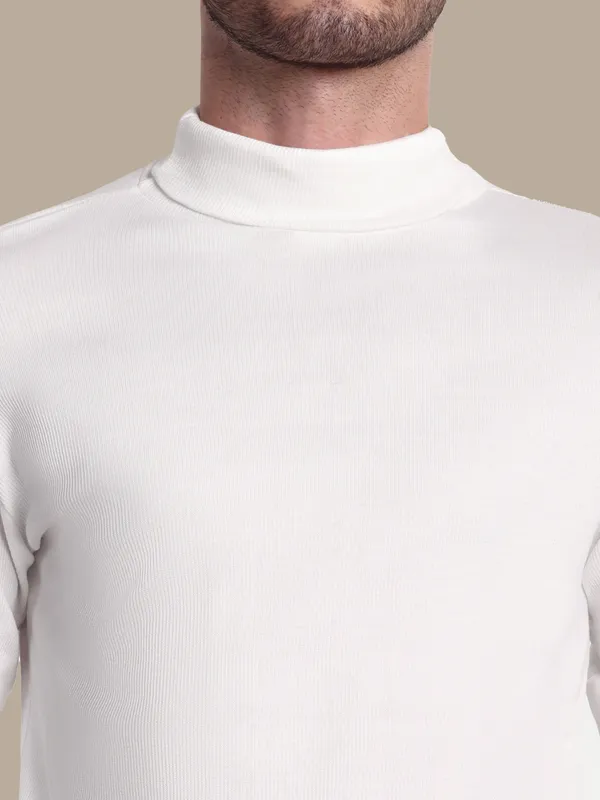 White_High_Neck_Solid_White_Sweater