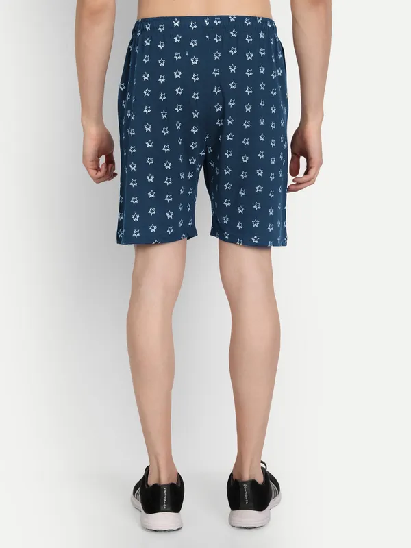 Blue_Cotton_Blend_Printed_Shorts