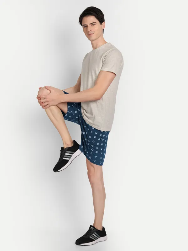 Blue_Cotton_Blend_Printed_Shorts