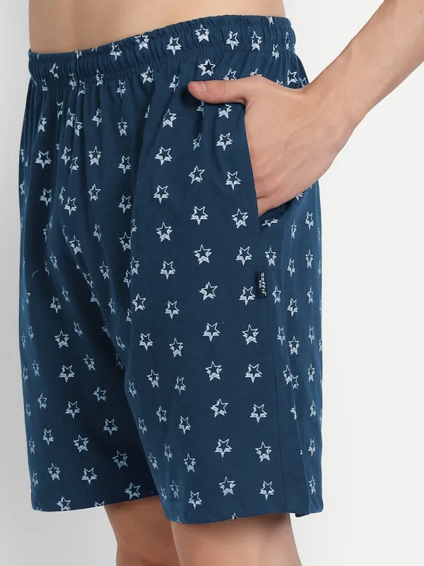 Blue_Cotton_Blend_Printed_Shorts
