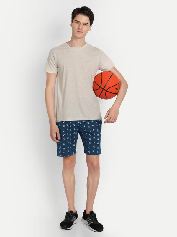 Blue_Cotton_Blend_Printed_Shorts
