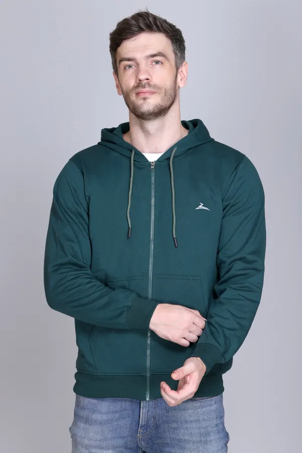 Bottle_Green_Regular_Fit_Zip-Through_Hoodie