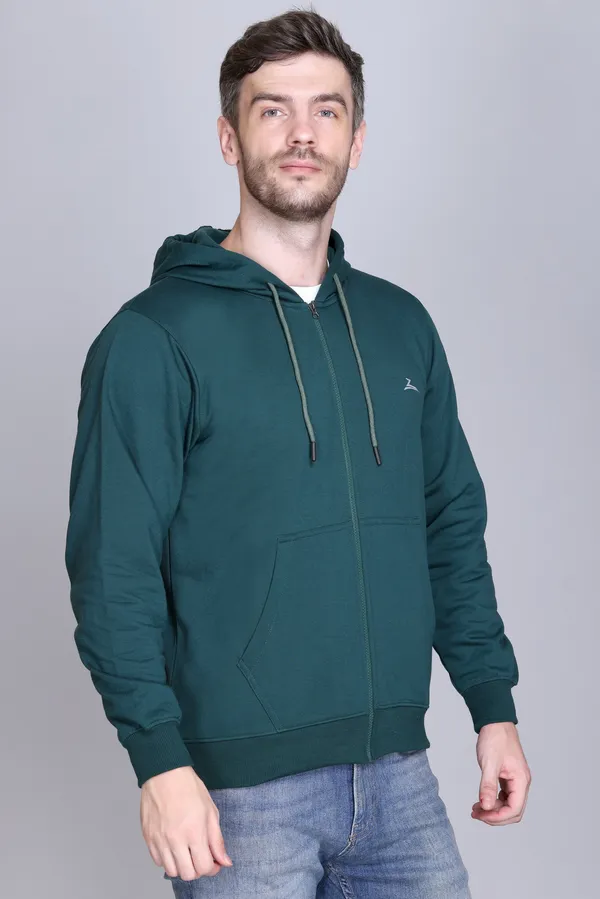 Bottle_Green_Regular_Fit_Zip-Through_Hoodie
