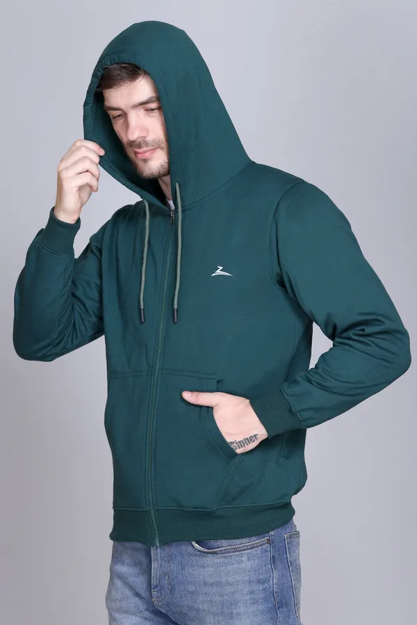 Bottle_Green_Regular_Fit_Zip-Through_Hoodie