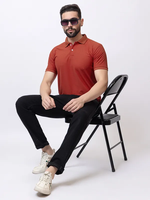 Rust_Classic_Solid_Polo_Shirt