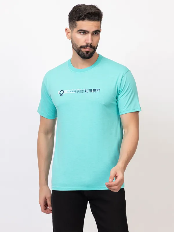 Sea_Green_Classic_Round_Neck_Printed_Tee