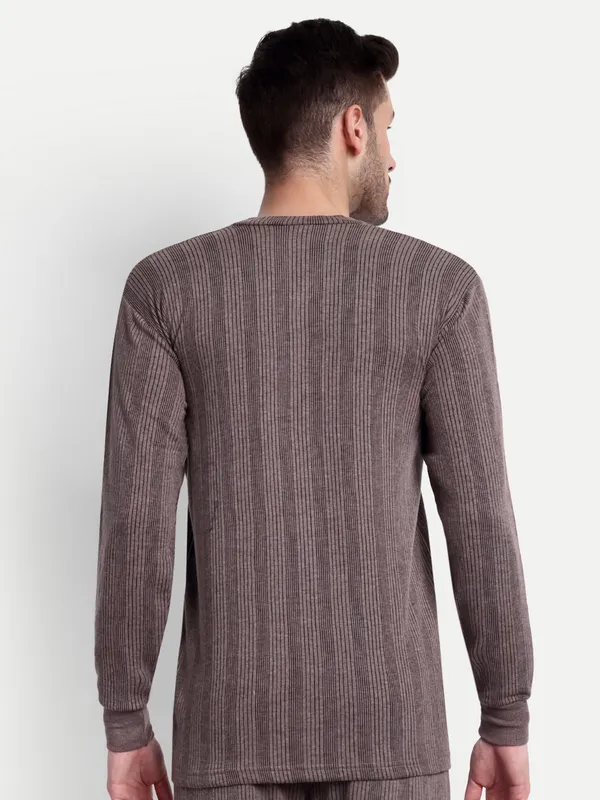 Coffee_V-Neck_Thermal_Top