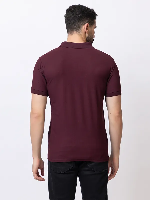Wine_Classic_Solid_Polo_Shirt