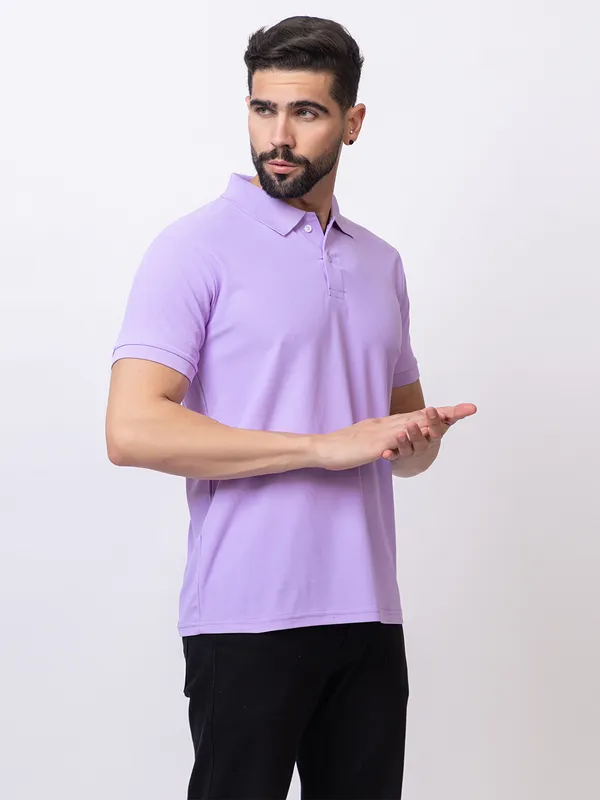 Lavender_Classic_Solid_Polo_Shirt