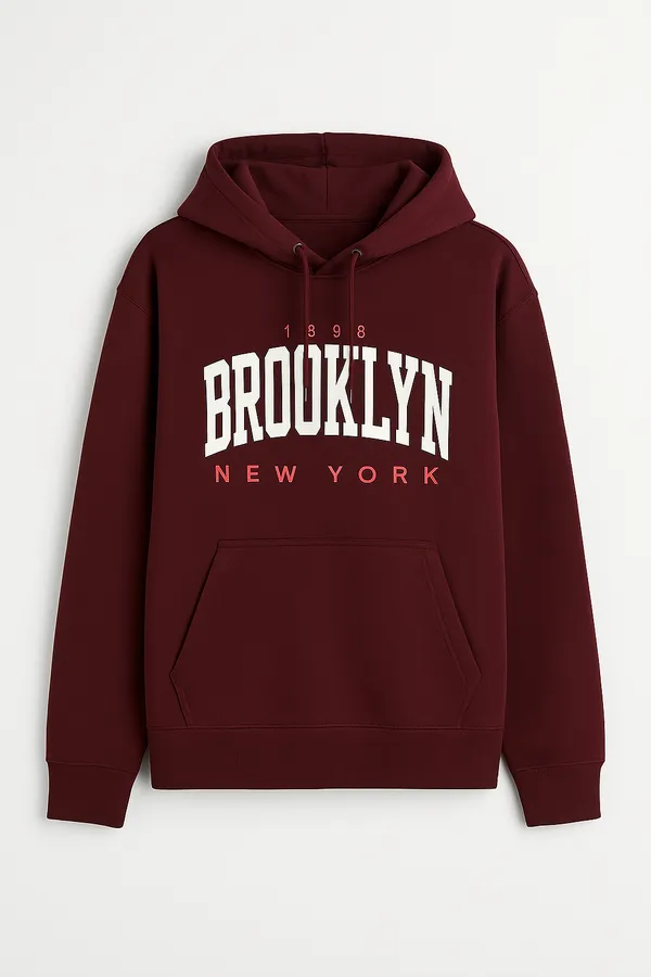 Wine_Regular_Fit_Printed_Hoodie_For_Men