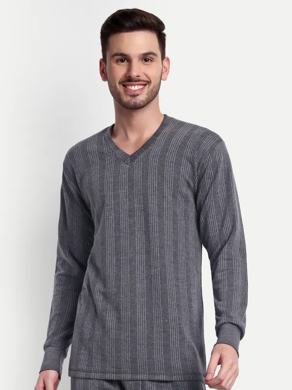Charcoal_V-Neck_Thermal_Top