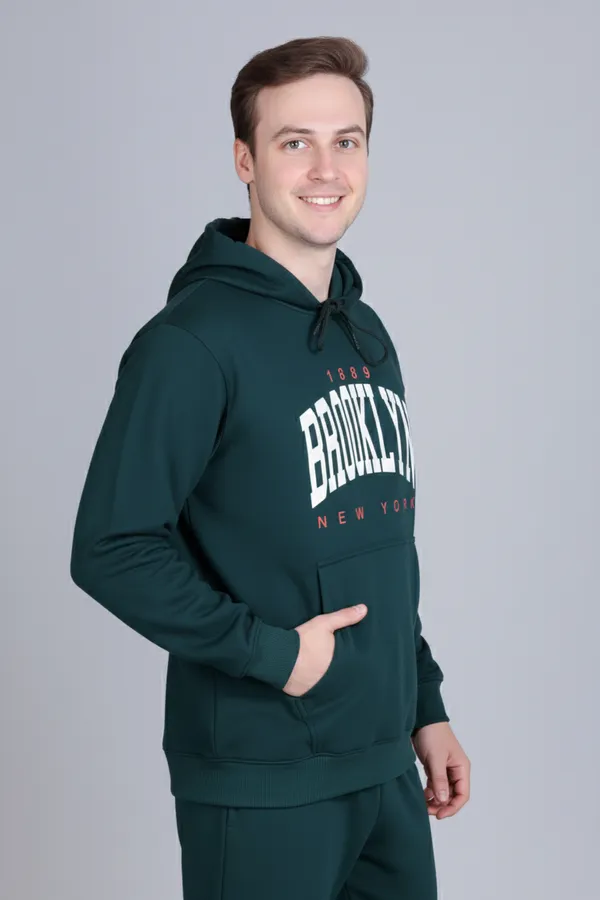 Bottle_Green_Regular_Fit_Printed_Hoodie_For_Men