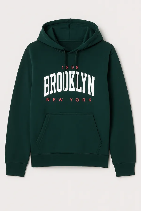 Bottle_Green_Regular_Fit_Printed_Hoodie_For_Men