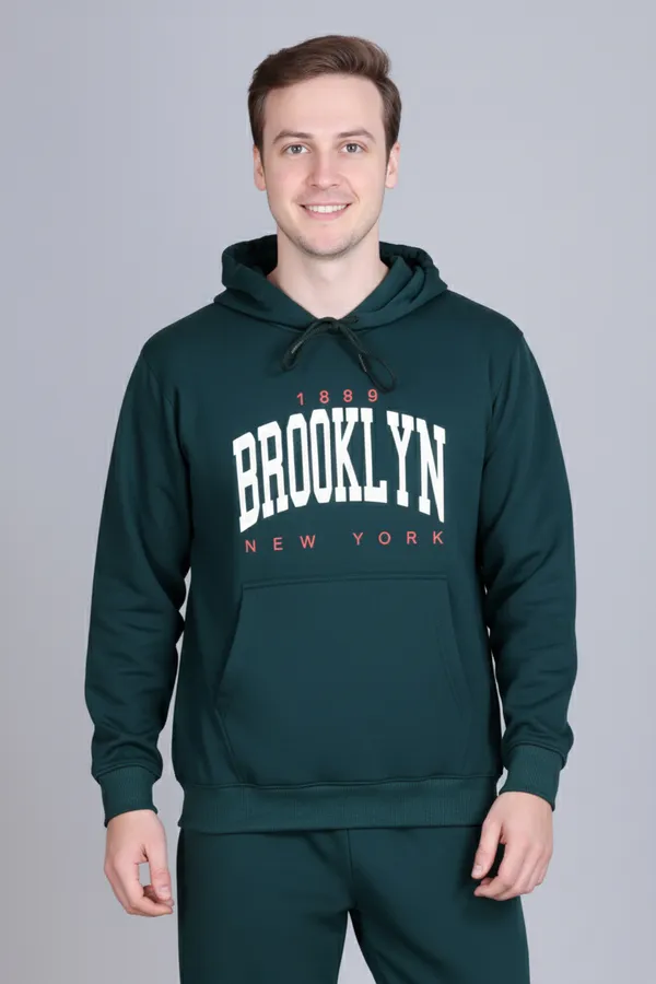 Bottle_Green_Regular_Fit_Printed_Hoodie_For_Men