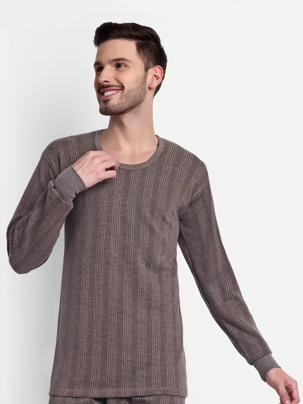 Coffee_Round_Neck_Thermal_Top