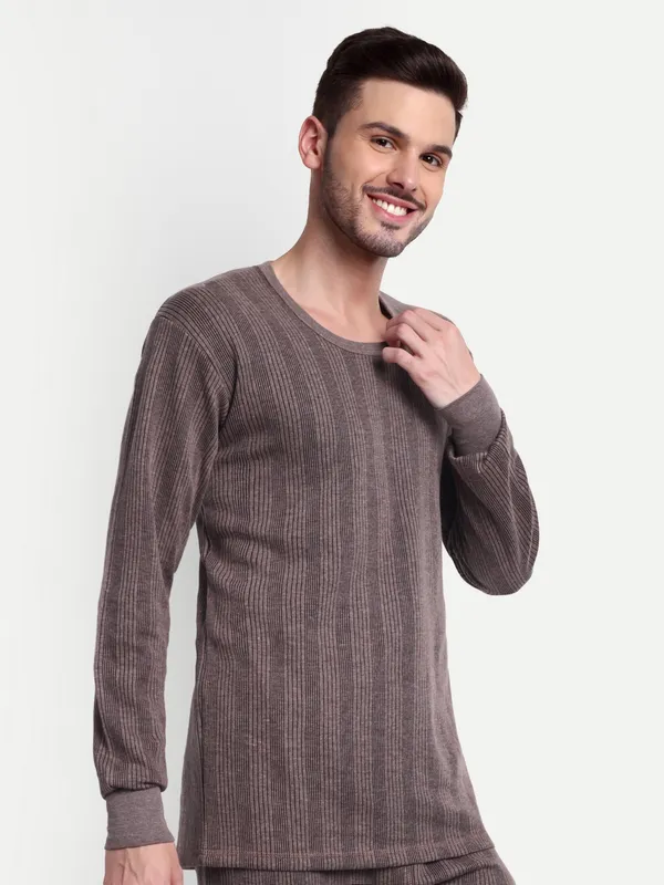 Coffee_Round_Neck_Thermal_Top