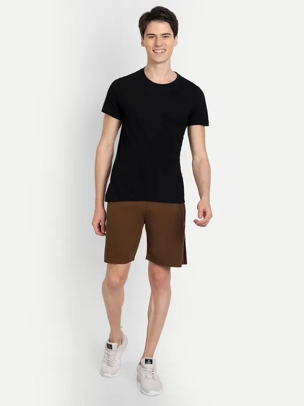 Coffee_Cotton_Blend_Shorts