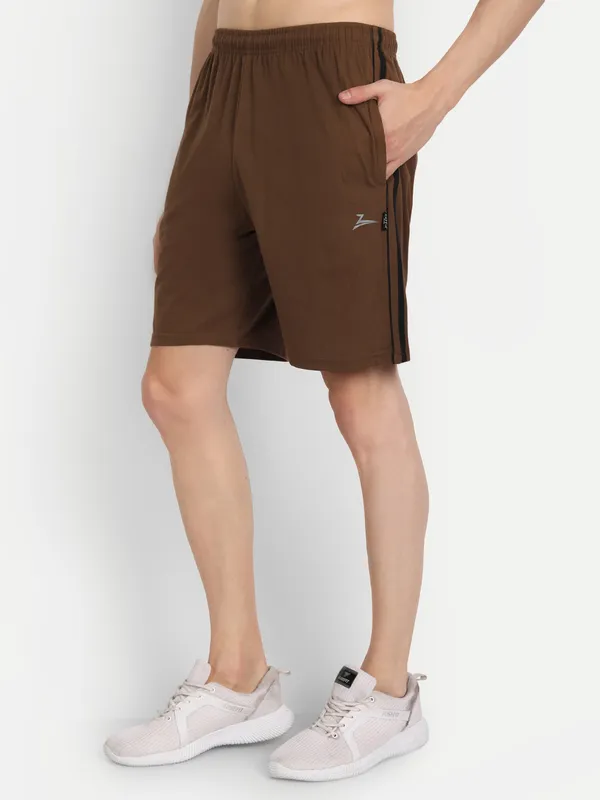 Coffee_Cotton_Blend_Shorts