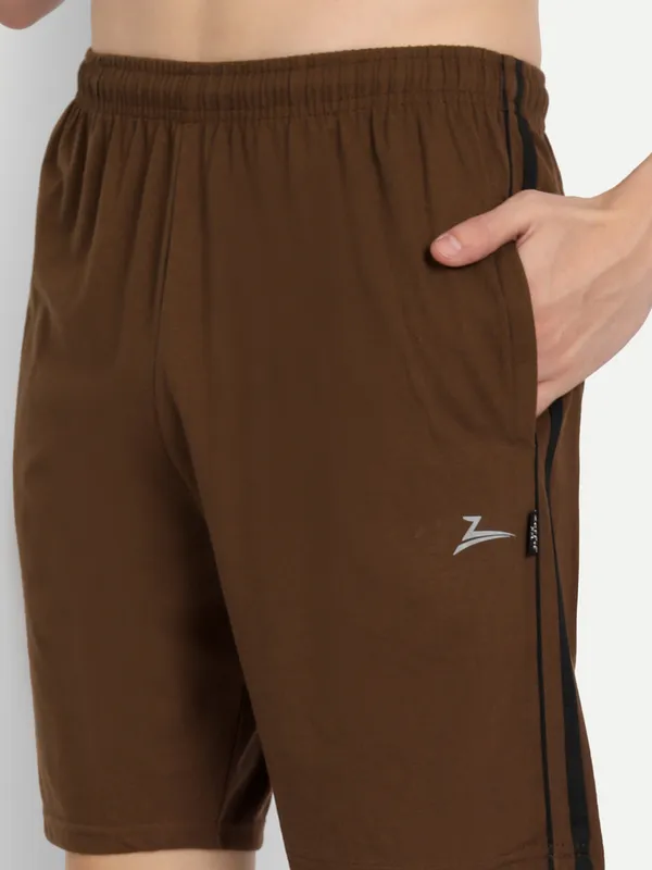 Coffee_Cotton_Blend_Shorts