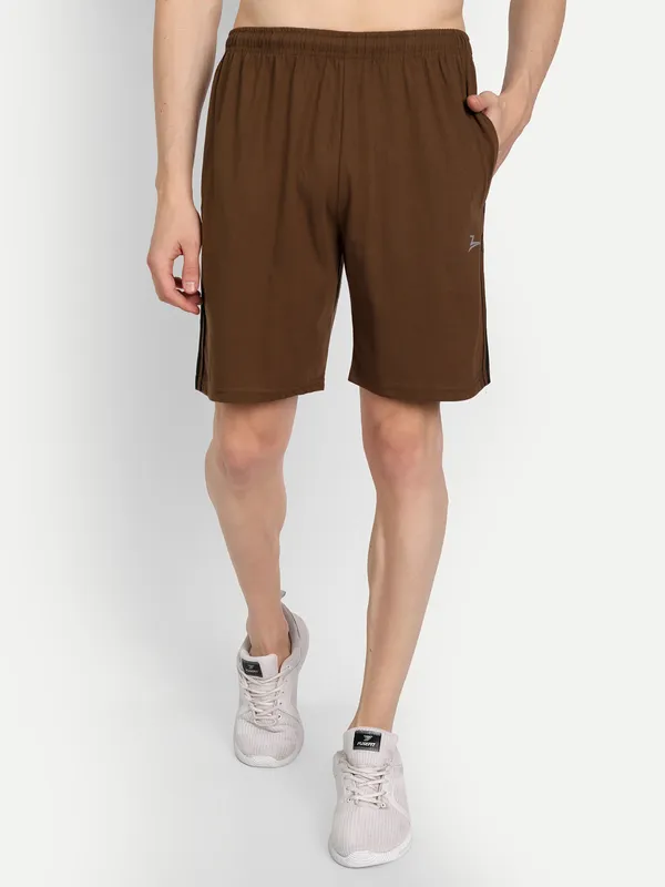Coffee_Cotton_Blend_Shorts