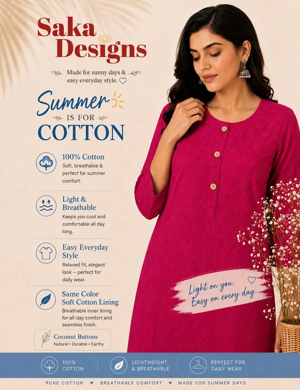 Fuchsia_Cotton_Embroidered_Kurti_For_Women