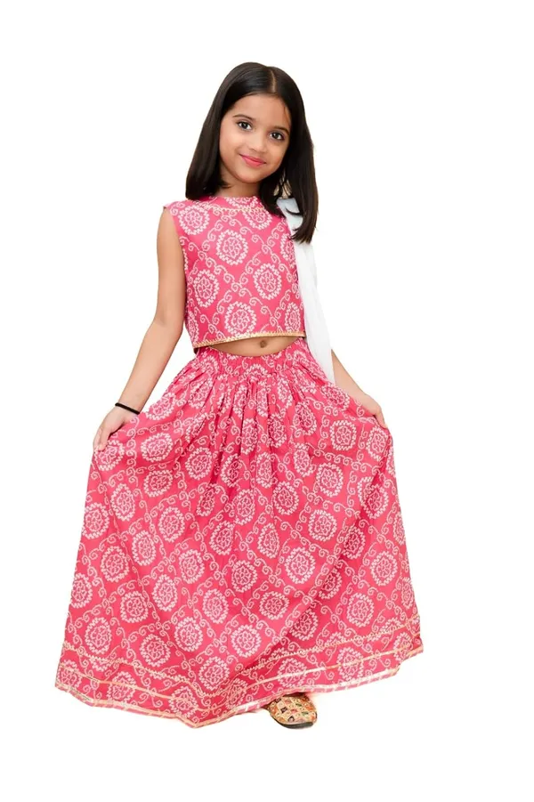 Pink_Pure_Cotton_Regular_Fit_Lehenga_Set_For_Girls