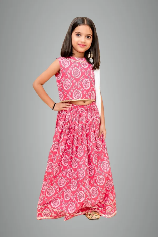 Pink_Pure_Cotton_Regular_Fit_Lehenga_Set_For_Girls