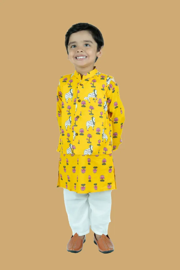Boy_Pichwai_Art_Kurta_Jacket_set