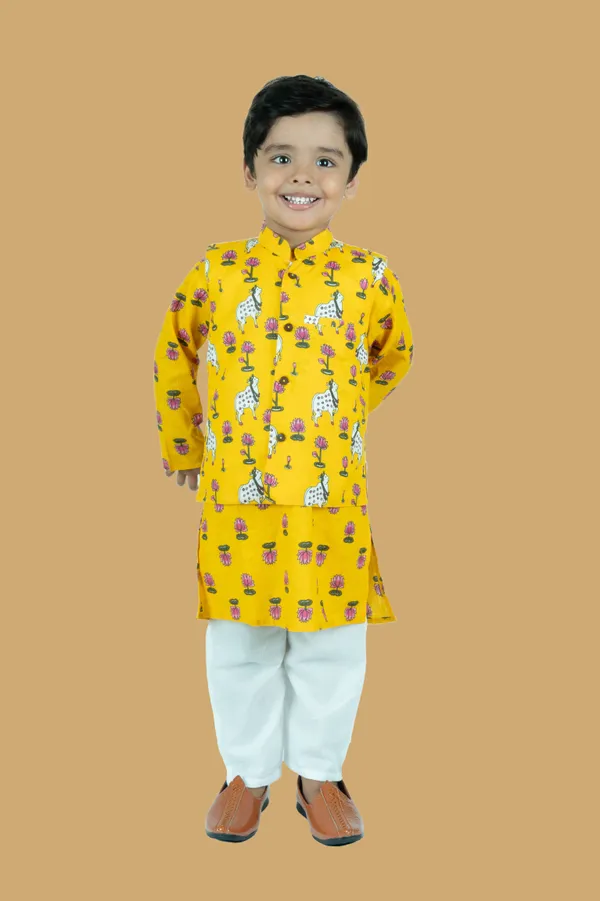 Boy_Pichwai_Art_Kurta_Jacket_set