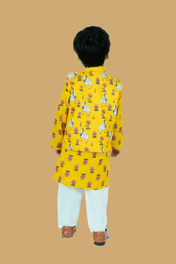 Boy_Pichwai_Art_Kurta_Jacket_set