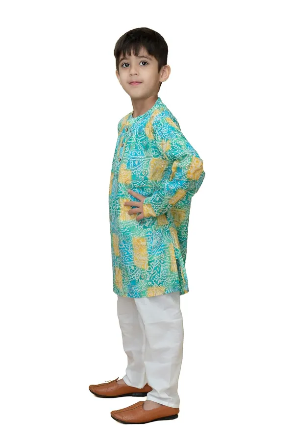 Yellow_Pure_Cotton_Regular_Fit_Full_Sleeve_Kurta_Pyjama_Set_For_Boys