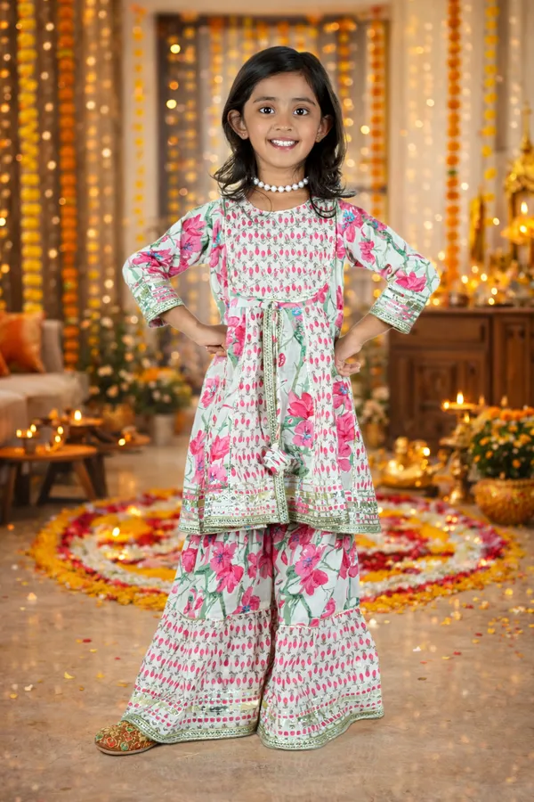 Girls_Sharara_Set_White_&_Pink_Color