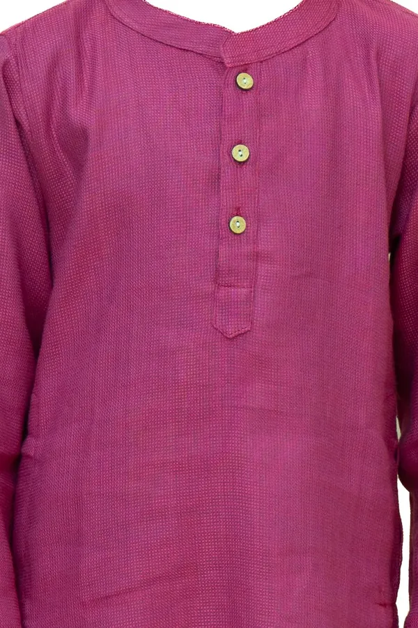 Dark_Margenta_Pure_Cotton_Regular_Fit_Full_Sleeve_Kurta_Pyjama_Set_For_Boys