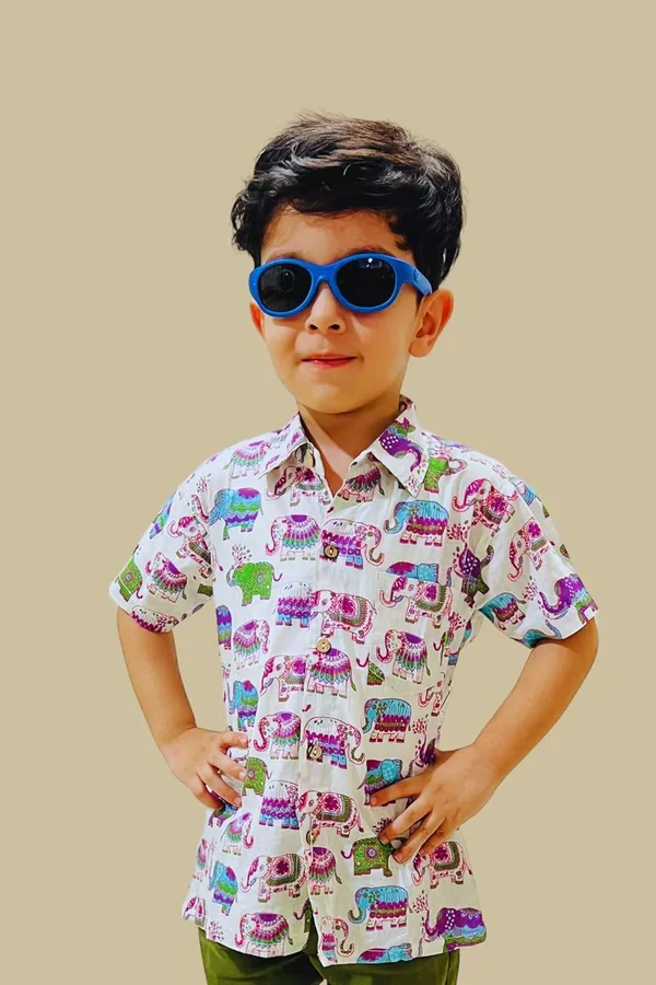Multicolor_Pure_Cotton_Regular_Fit_Half_Sleeve_Shirt_For_Boys