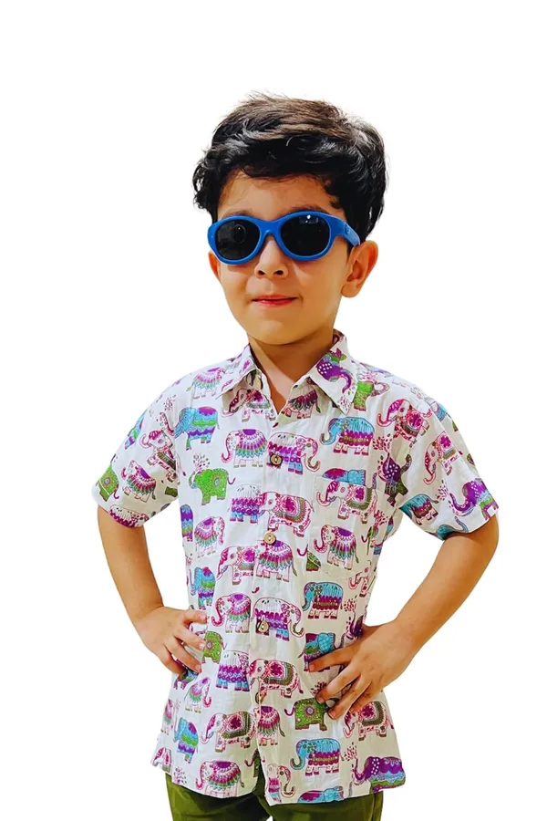 Multicolor_Pure_Cotton_Regular_Fit_Half_Sleeve_Shirt_For_Boys