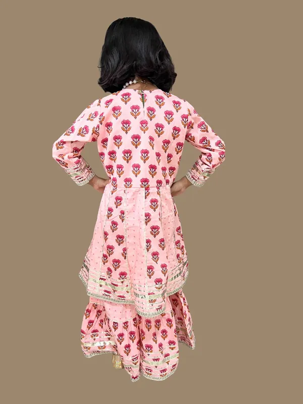 Girls_Peach_Cotton_Sharara_Set_with_Gotta_Work_–_Festive_&_Ethnic_Wear