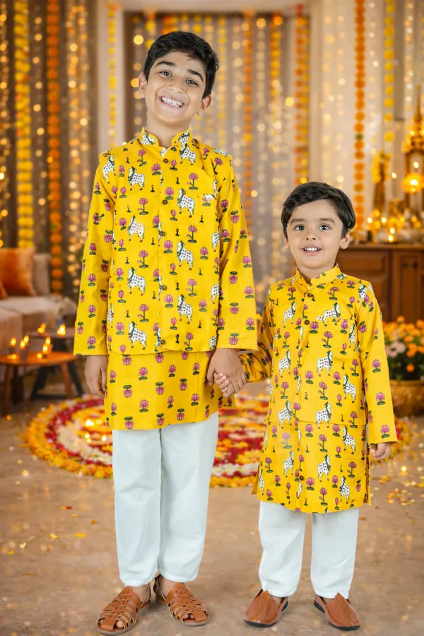 Boy_Pichwai_Art_Kurta_Jacket_set
