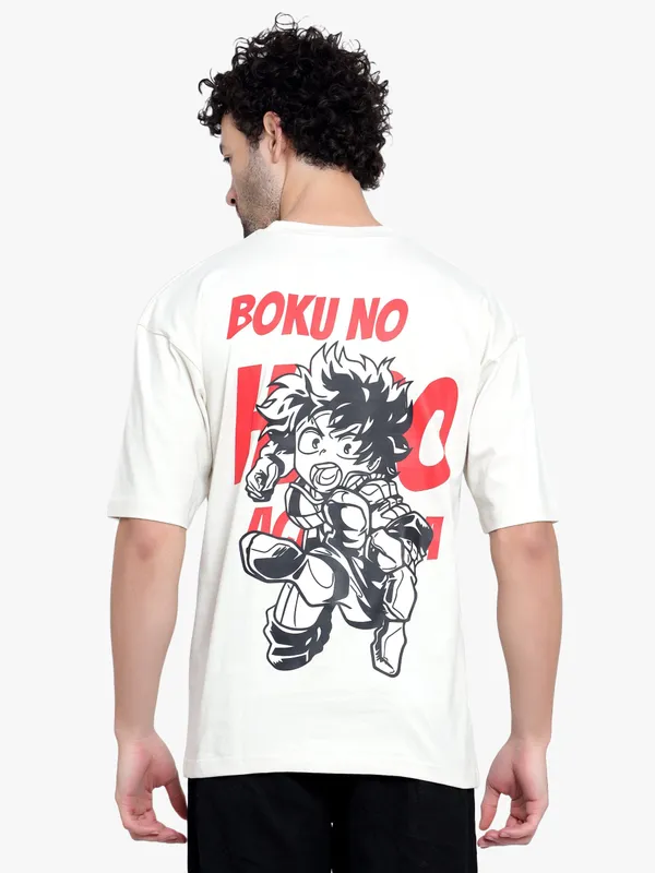 Cream_Boku_No_Printed_Oversize_Cotton_T-Shirt_For_Men