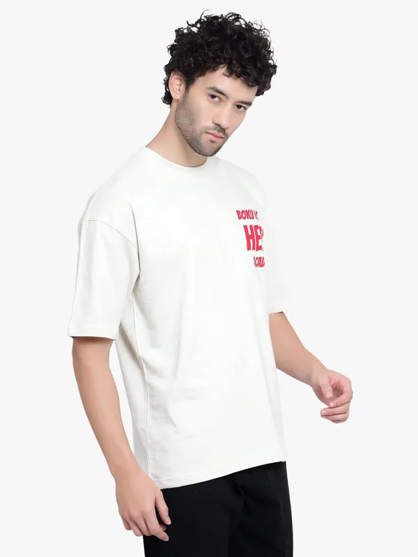Cream_Boku_No_Printed_Oversize_Cotton_T-Shirt_For_Men