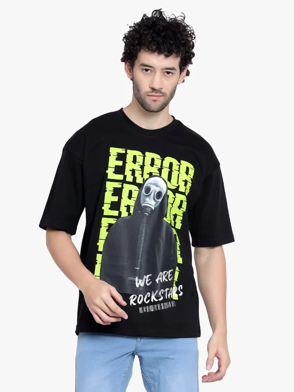 Black_Error_Printed_Oversize_Cotton_T-Shirt_For_Men