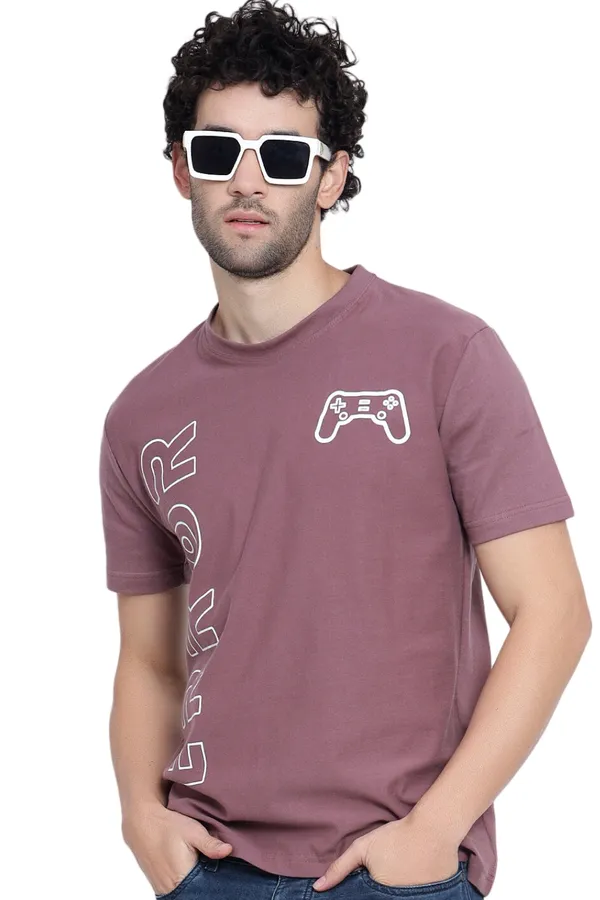 Maroon_Game_Error_Printed_Cotton_T-Shirt_For_Men
