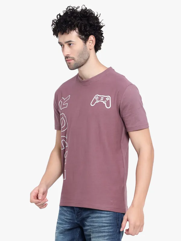 Maroon_Game_Error_Printed_Cotton_T-Shirt_For_Men