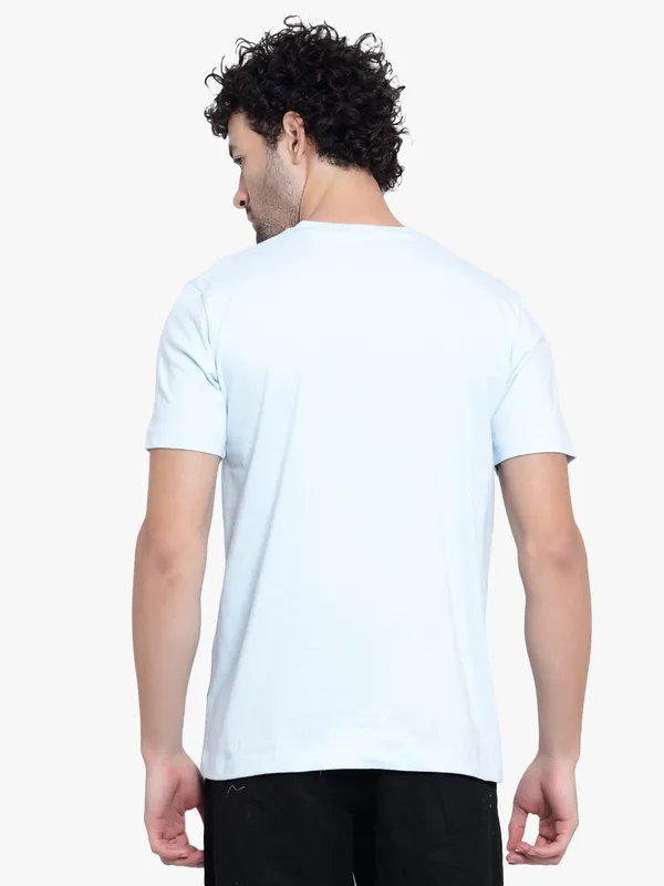 Mild_Blue_Ice_Melt_Cotton_T-Shirt_For_Men