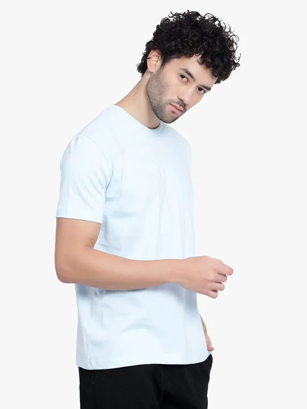 Mild_Blue_Ice_Melt_Cotton_T-Shirt_For_Men