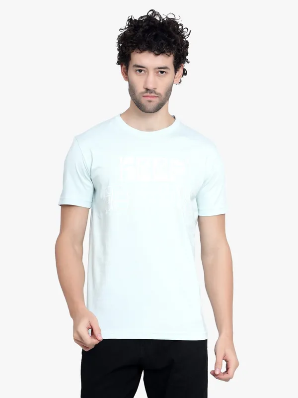 Soft_Olive_Green_Keep_Growing_Printed_Cotton_T-Shirt_For_Men