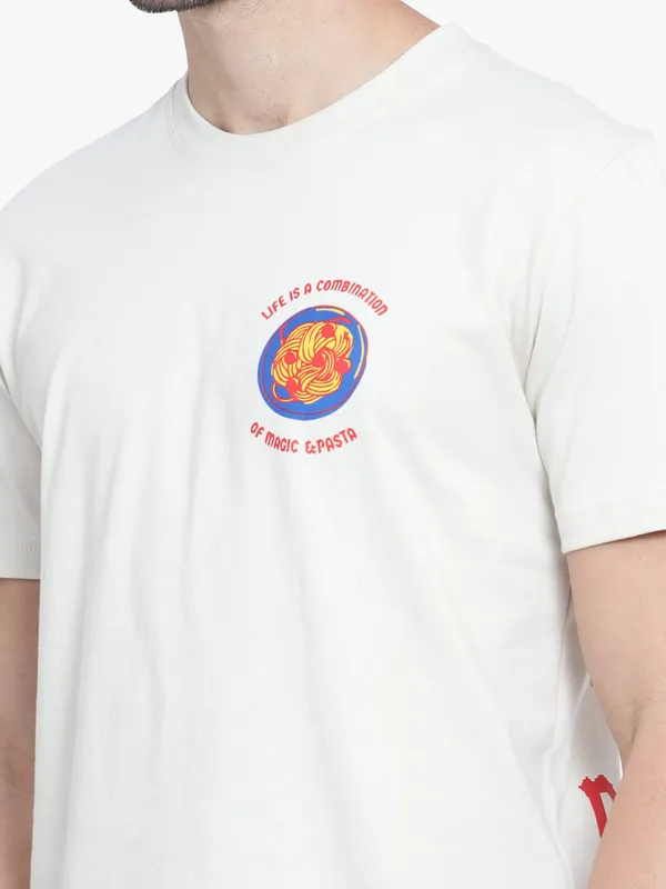 Cream_Life_Is_A_Combination_Of_Magic_&_Pasta_Printed_Cotton_T-Shirt_For_Men
