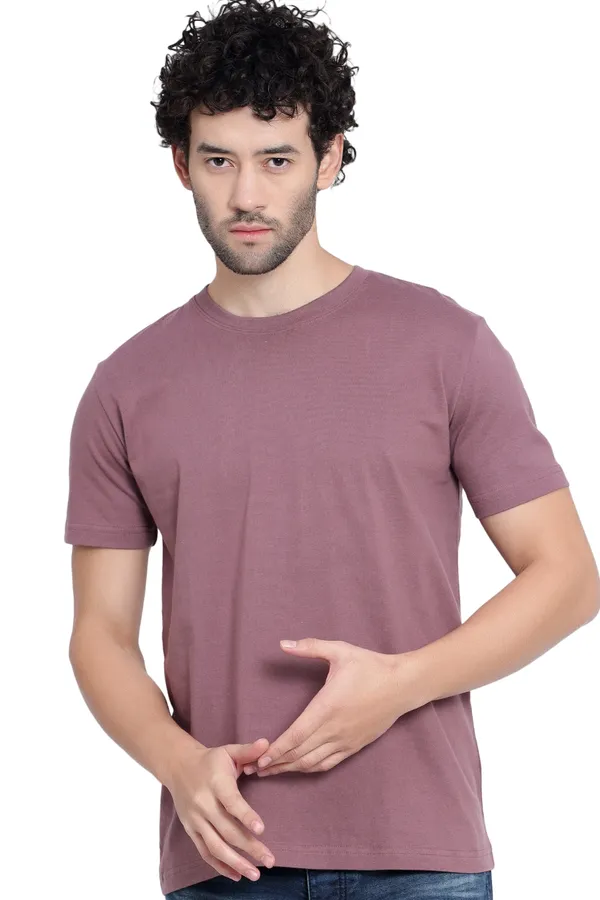 Mauve_Solid_Cotton_T-Shirt_For_Men