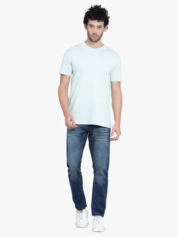 Milky_Green_Cotton_T-Shirt_For_Men