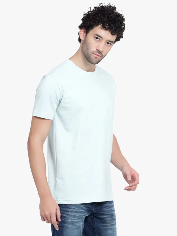 Milky_Green_Cotton_T-Shirt_For_Men