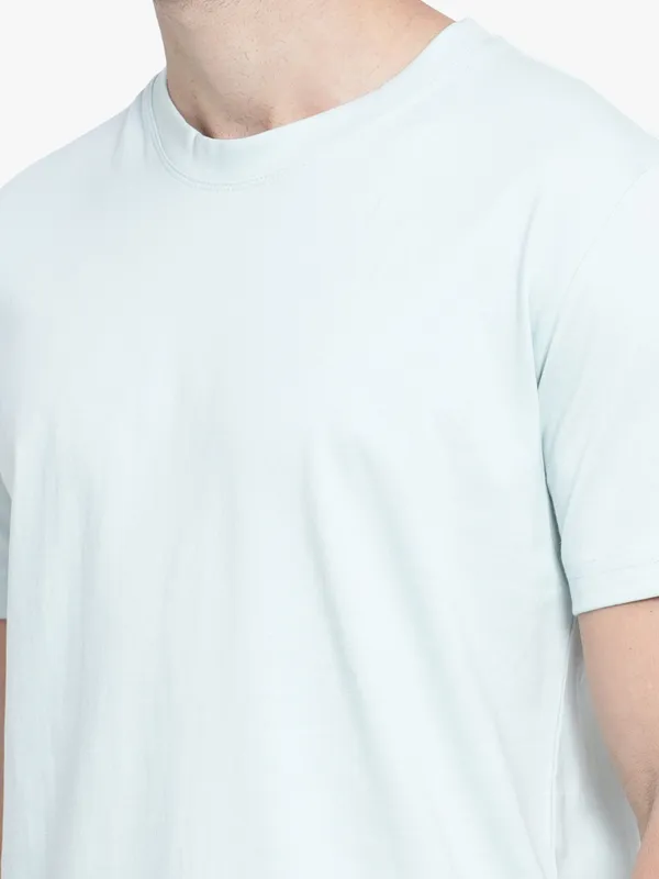 Milky_Green_Cotton_T-Shirt_For_Men